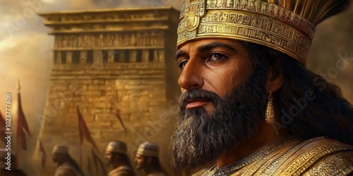 A biblical portrayal of King Nebuchadnezzar II's reign and legacy.