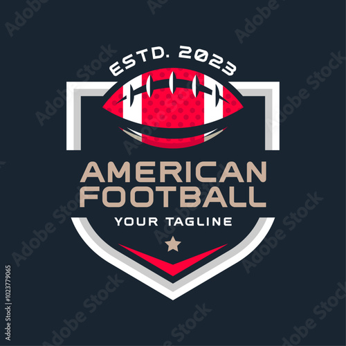 American football logo badges vector. Football logos collection. American football league labels, emblems and design elements