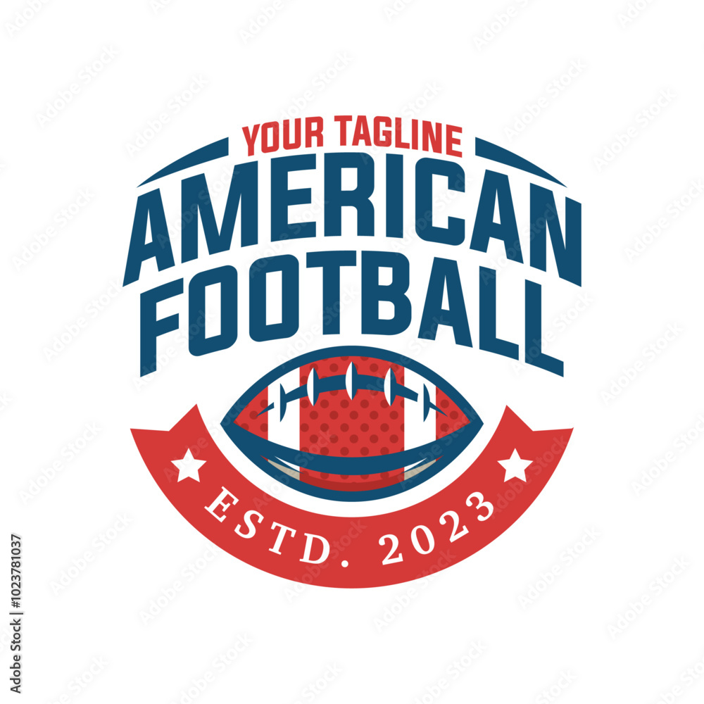 American football logo badges vector. Football logos collection. American football league labels, emblems and design elements American football logo badges vector. Football logos collection. American football league labels, emblems and design elements