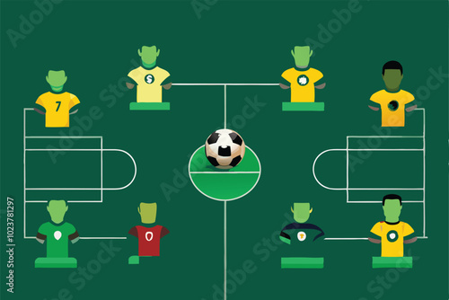 Illustration of a world cup group stage table format.