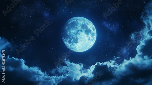 Wallpaper Mural moon in the sky at night Torontodigital.ca