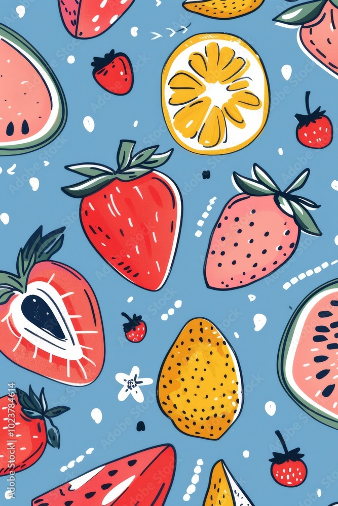 Charming and bright flat lay cartoon hand-drawn design. Charming and bright flat lay cartoon hand-drawn design.