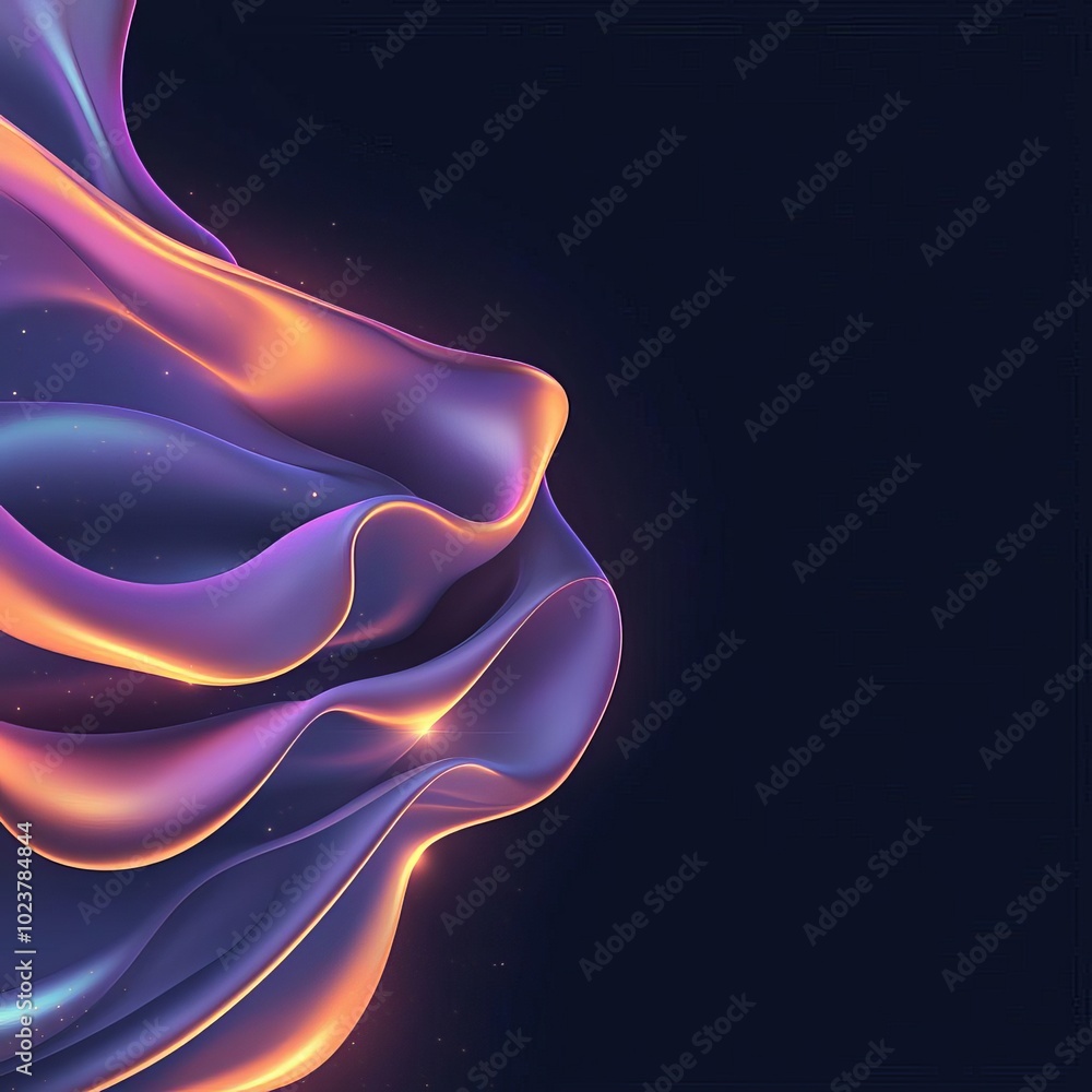 Vibrant Abstract 3D Liquid Forms with Smooth Flowing Gradients and Glowing Edges Vibrant Abstract 3D Liquid Forms with Smooth Flowing Gradients and Glowing Edges