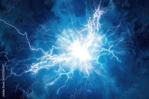 white flash on a blue backgrounds