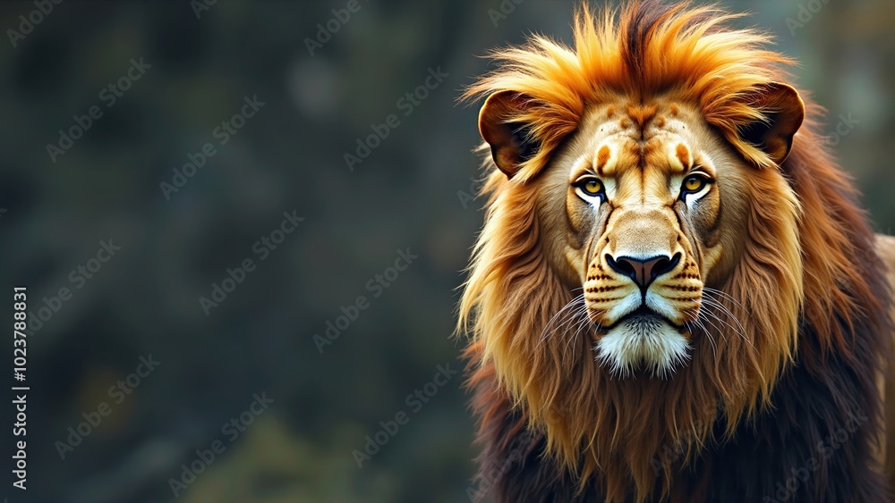 Naklejka premium Majestic Lion Portrait
