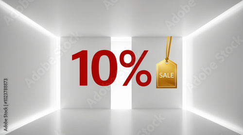 10% discount sign photo