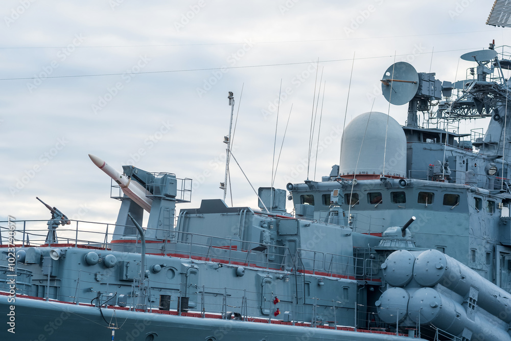 naval military background, concept, fragment of a modern warship with missile weapons naval military background, concept, fragment of a modern warship with missile weapons