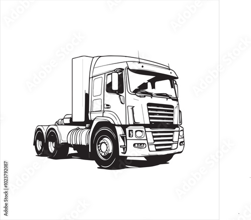 truck isolated on white background, truck, transportation, car, vehicle, transport, cargo, lorry, trailer, heavy, delivery, semi, auto, freight, wheel, toy, road, trucking, industry, big, vector, 