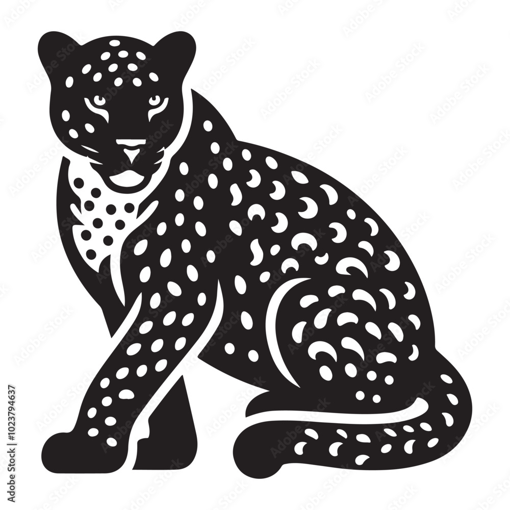 Fototapeta premium leopard vector illustration
