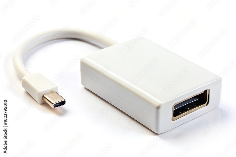 Fototapeta premium Minimalist design of HDMI converter Mini DisplayPort adapter