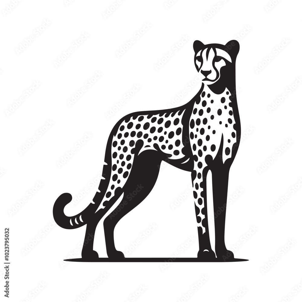 Fototapeta premium leopard on a white background