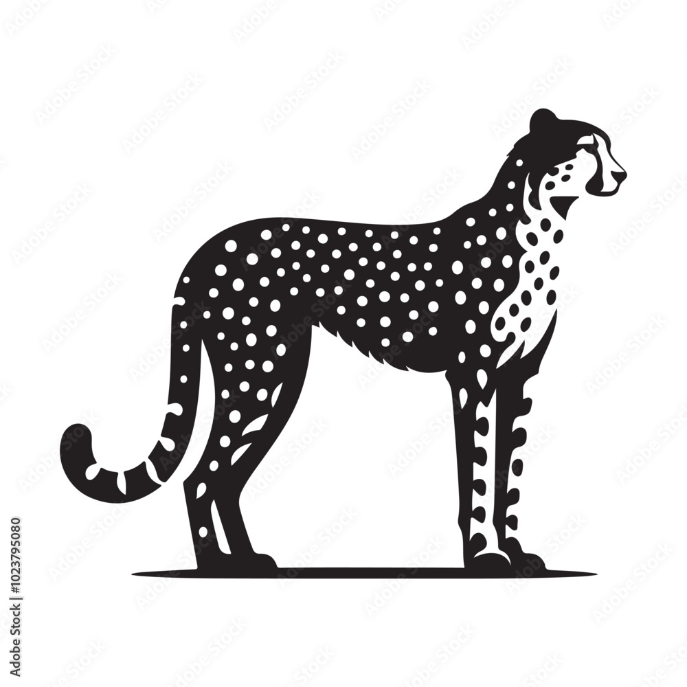 Fototapeta premium cheetah ready vector illustration