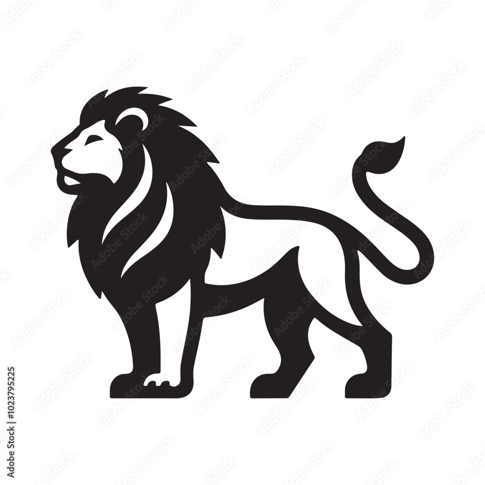 Obraz premium Stylish lion icon.