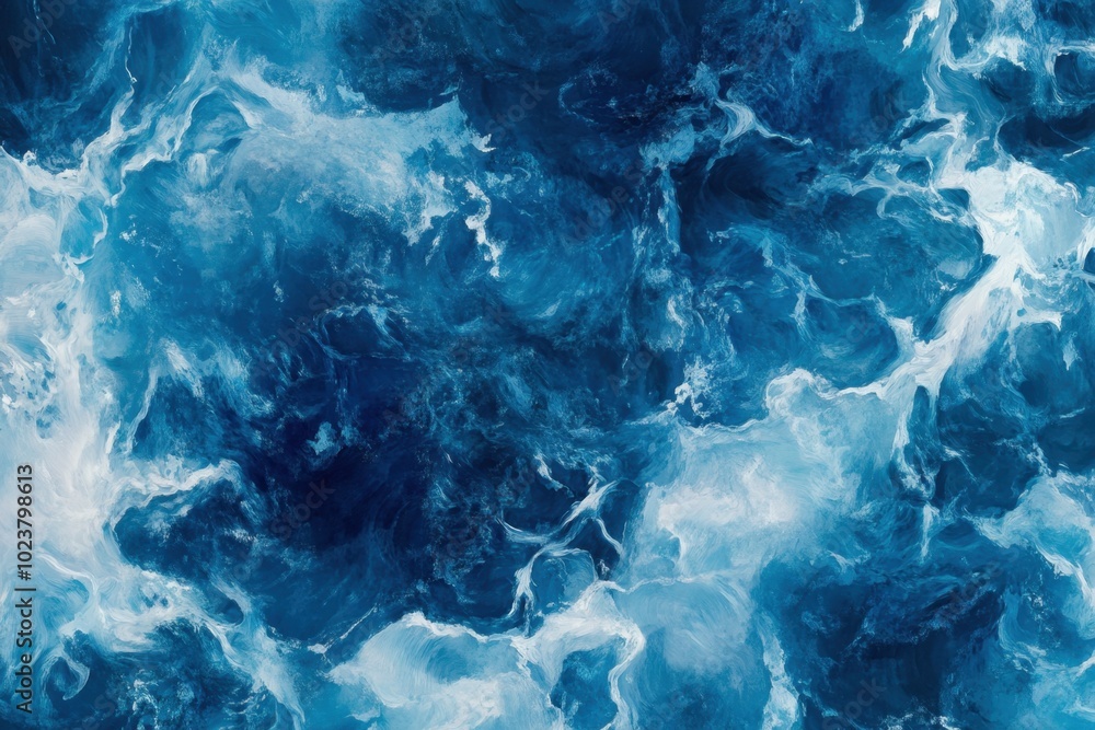 Abstract blue water texture with a glass-like effect, featuring reflections and refractions, from a top-down perspective Generative AI Abstract blue water texture with a glass-like effect, featuring reflections and refractions, from a top-down perspective Generative AI