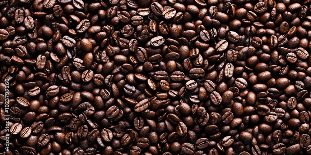Fototapeta premium macro photo of roasted coffee beans background