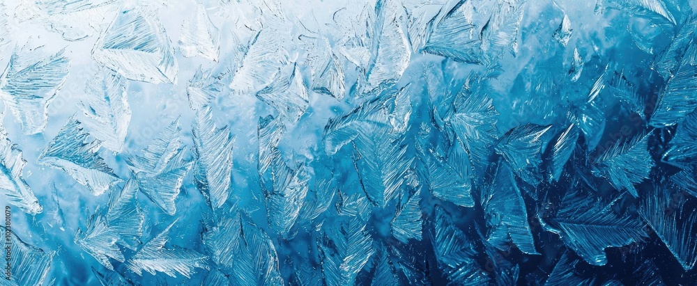 Obraz premium Abstract Blue and White Ice Crystal Formations
