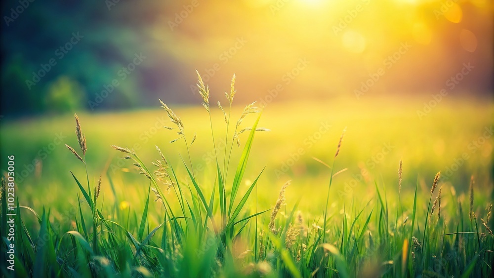 Minimalist grass in field with blurred background Minimalist grass in field with blurred background