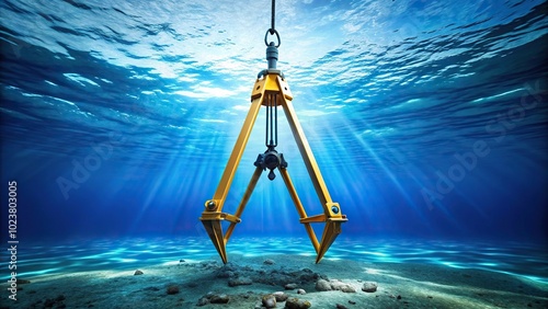 Minimalist grapnel tool for lifting cables from seabed repairing of submarine cables