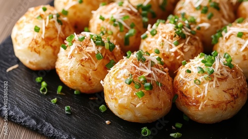 Crispy Cheesy Bread Balls with Green Herbs