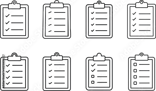 Versatile Vector Illustration of Clipboard and Checklist for Daily Tasks 