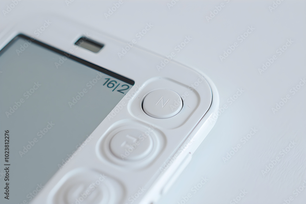 Close-Up of White iPod Classic Against Clean White Background: Vintage Appeal Meets Modern Tech in Music Storage Close-Up of White iPod Classic Against Clean White Background: Vintage Appeal Meets Modern Tech in Music Storage