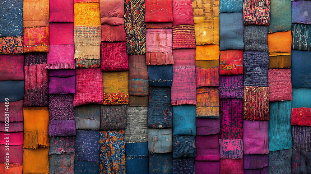 tapestry of cultures with fabrics and vibrant textures
tapestry of cultures with fabrics and vibrant textures