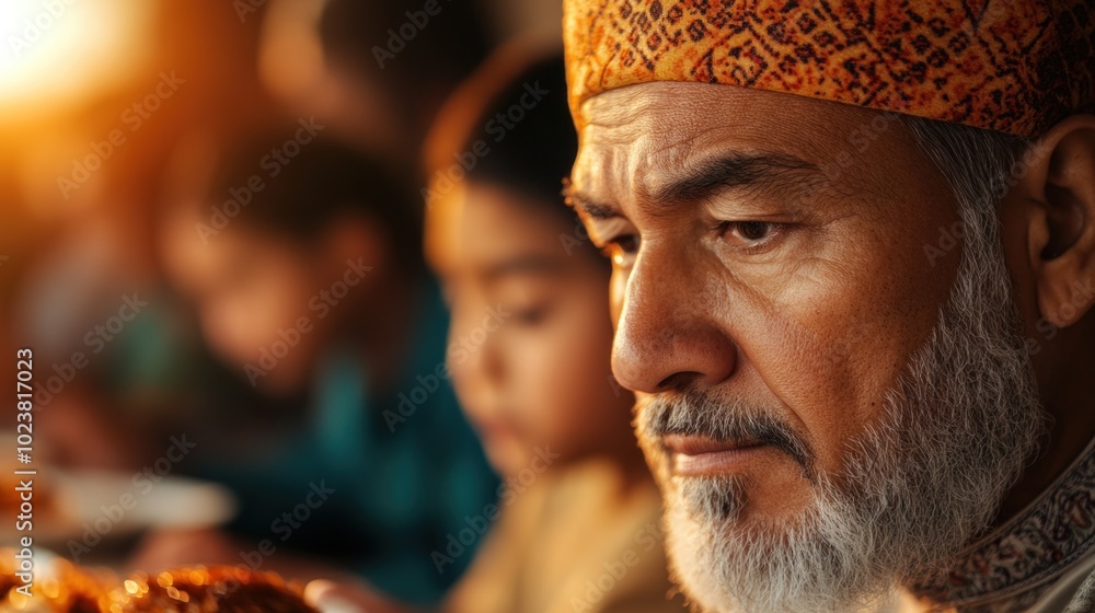 Muslim family breaking fast during Ramadan, highlighting the significance of fasting and togetherness in Islam Muslim family breaking fast during Ramadan, highlighting the significance of fasting and togetherness in Islam