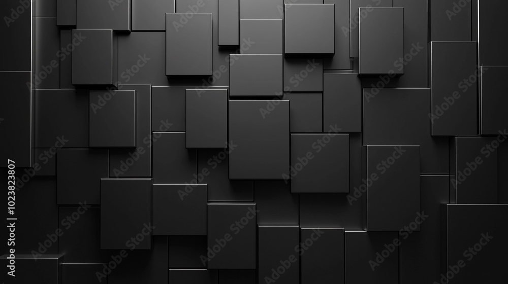 Abstract Black Geometric Pattern 3D Wall Panels Design Abstract Black Geometric Pattern 3D Wall Panels Design