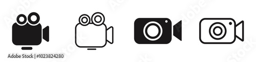 Video camera icon vector Illustration. Movie vector icon. Video camera icon