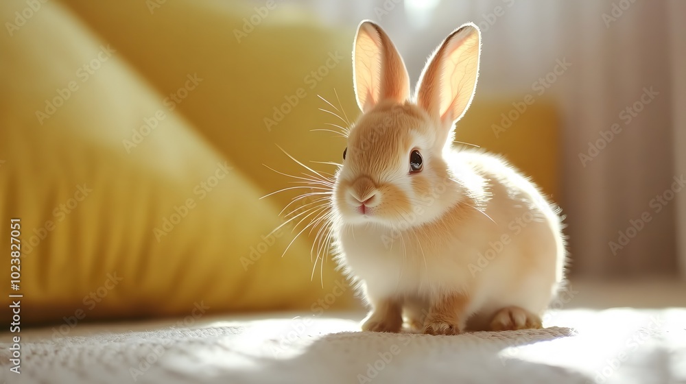 Obraz premium ソファーに座っているウサギ