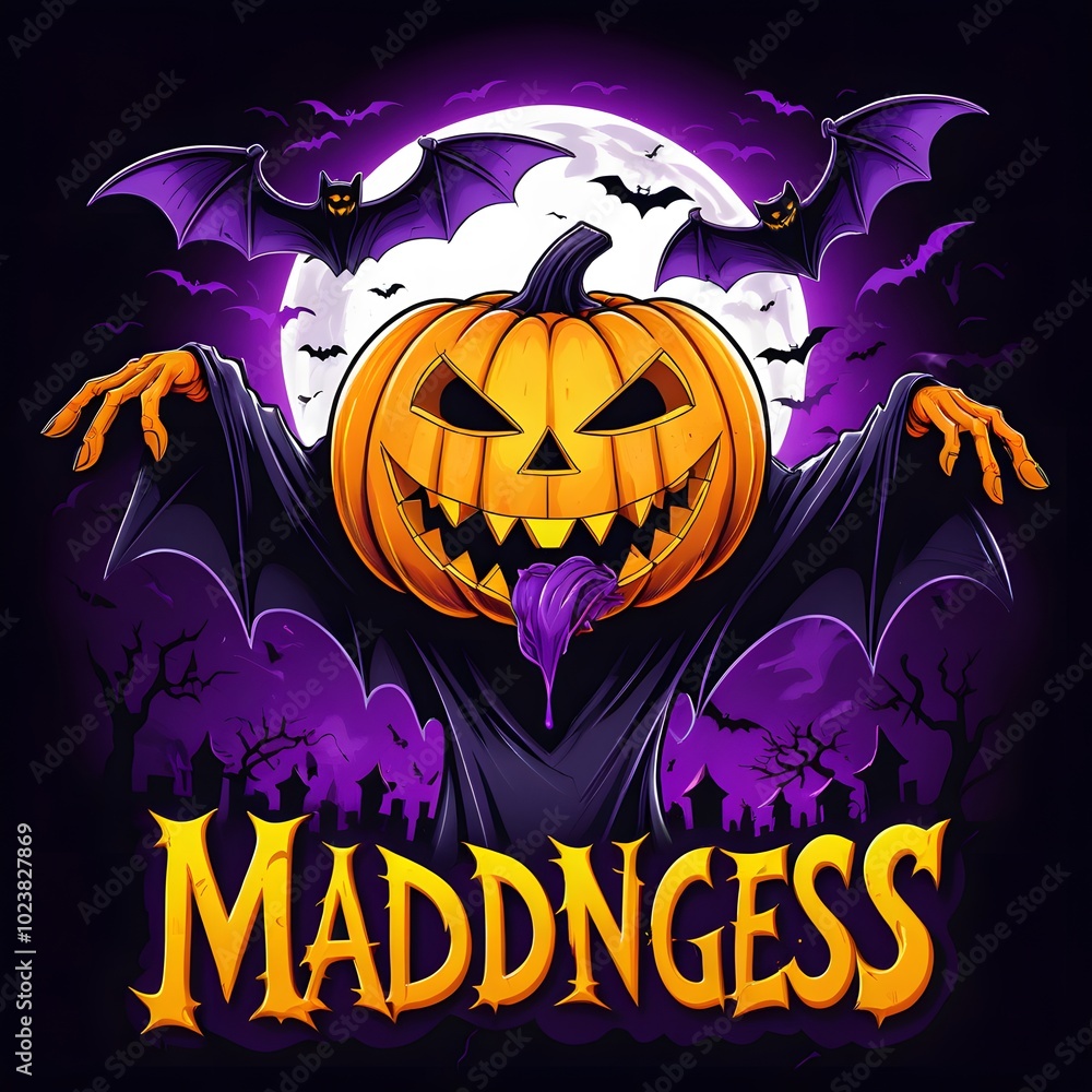 Midnight madness Halloween T-shirt Design Midnight madness Halloween T-shirt Design