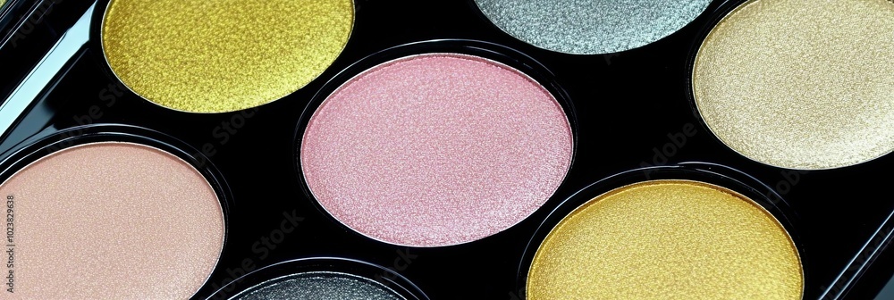 Luxury Eye Palette With Vibrant Colors Opened to Showcase Shimmering Shades in Beauty Photography Luxury Eye Palette With Vibrant Colors Opened to Showcase Shimmering Shades in Beauty Photography