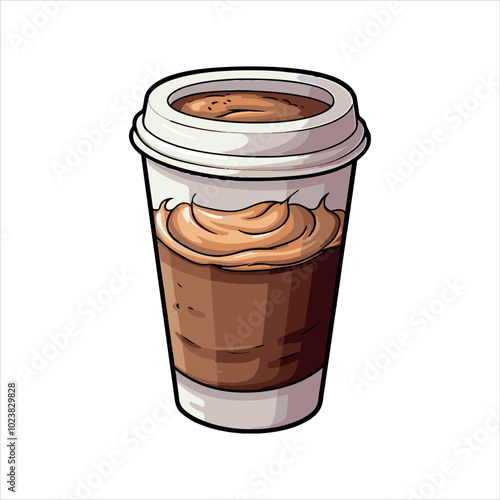 cup of coffee with beans,coffee, cup, drink, cafe, espresso, cappuccino, breakfast, beverage, white, hot, caffeine, brown, latte, isolated, saucer, food, morning, black, mug, milk, aroma, closeup, cup