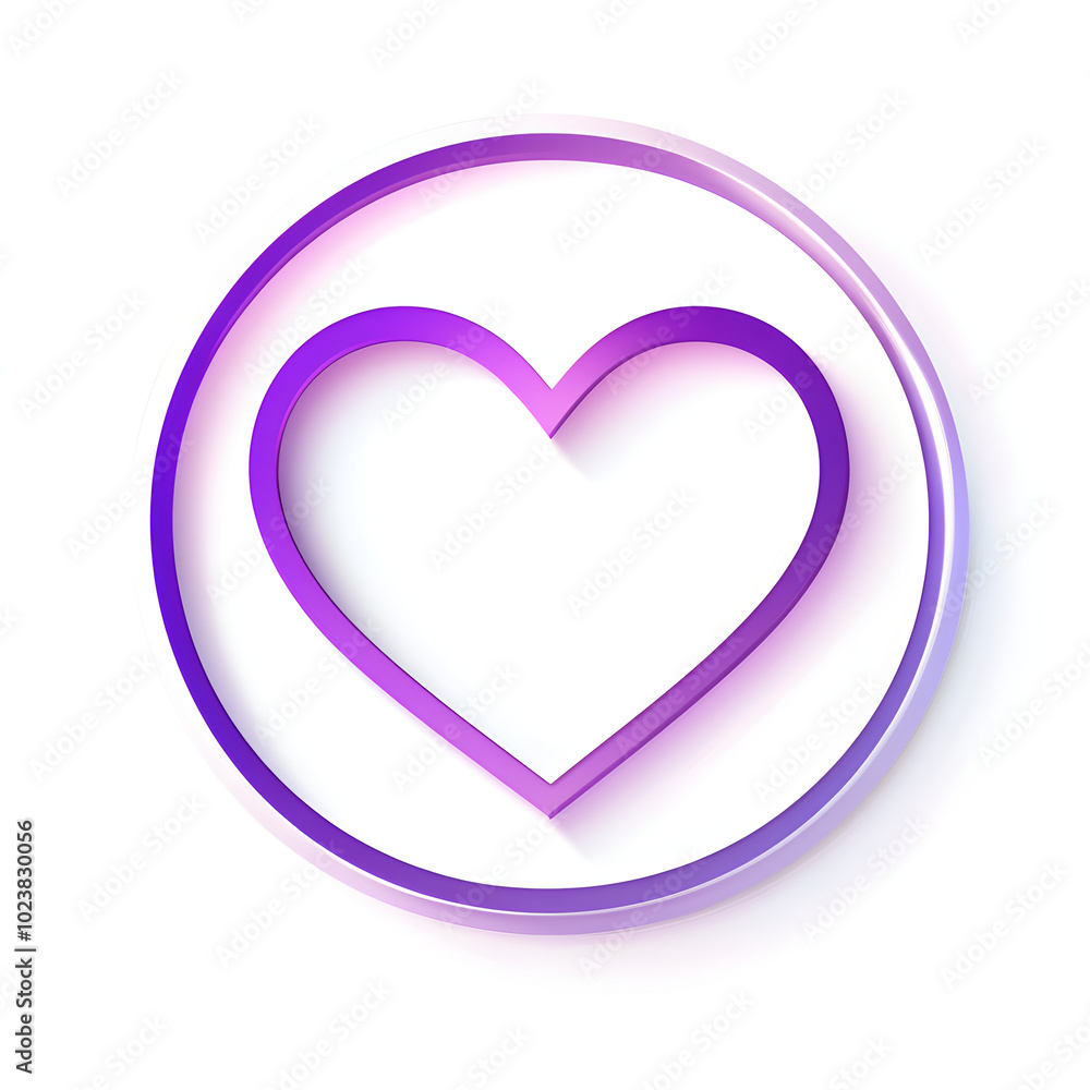 Outline Purple Heart Icon in Circular Frame
Outline Purple Heart Icon in Circular Frame