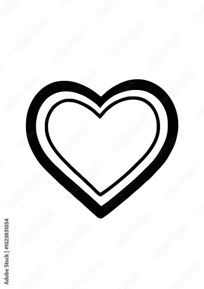 Minimalist black outline heart vector on transparent background
Minimalist black outline heart vector on transparent background