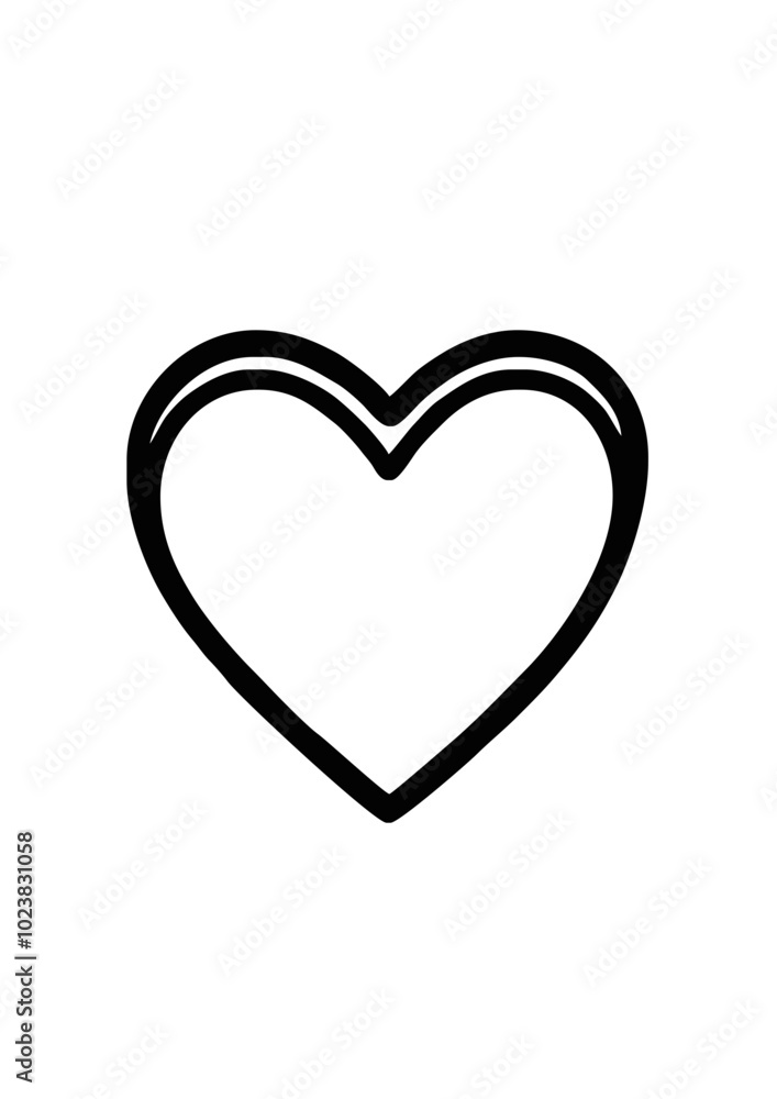 Simple black heart outline vector on transparent background
Simple black heart outline vector on transparent background