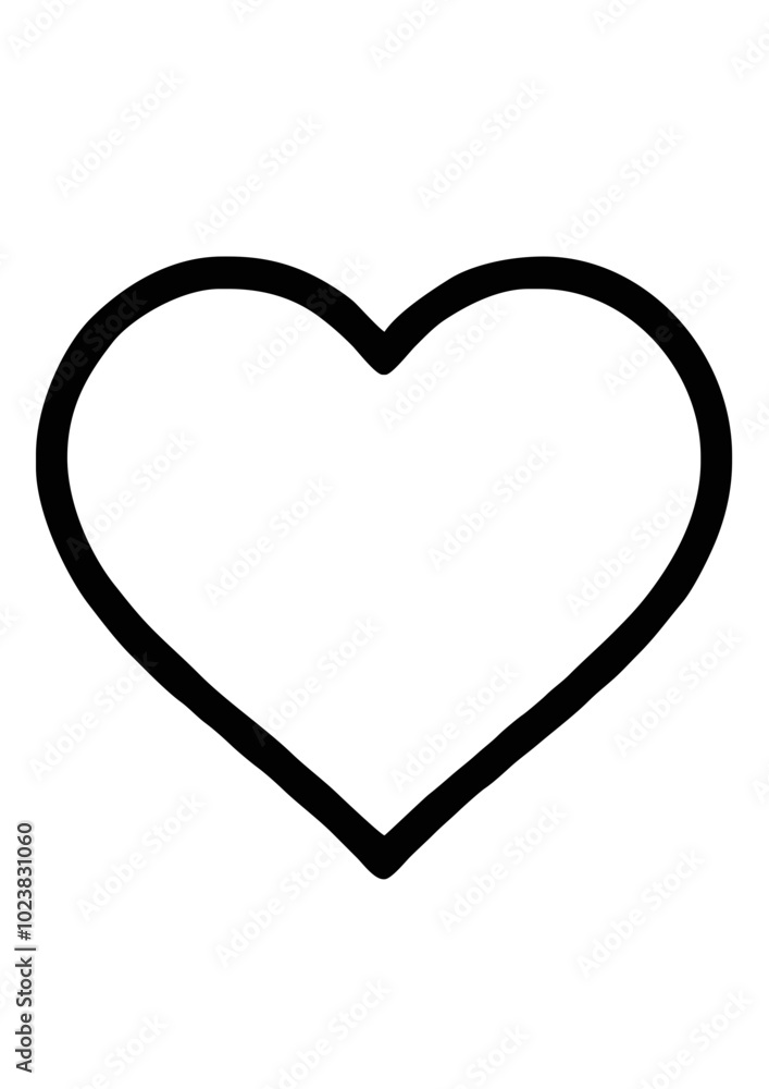 Minimal black heart outline vector on transparent background
Minimal black heart outline vector on transparent background