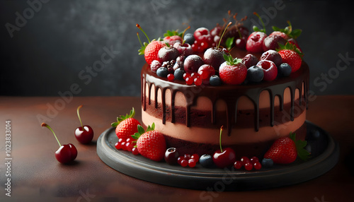 cake with strawberries