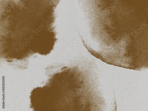 Brown watercolor abstract texture cloud-like pattern paper high-quality texture background pastel white  light acrylic alcohol ink card template minimalistic mocha mousse