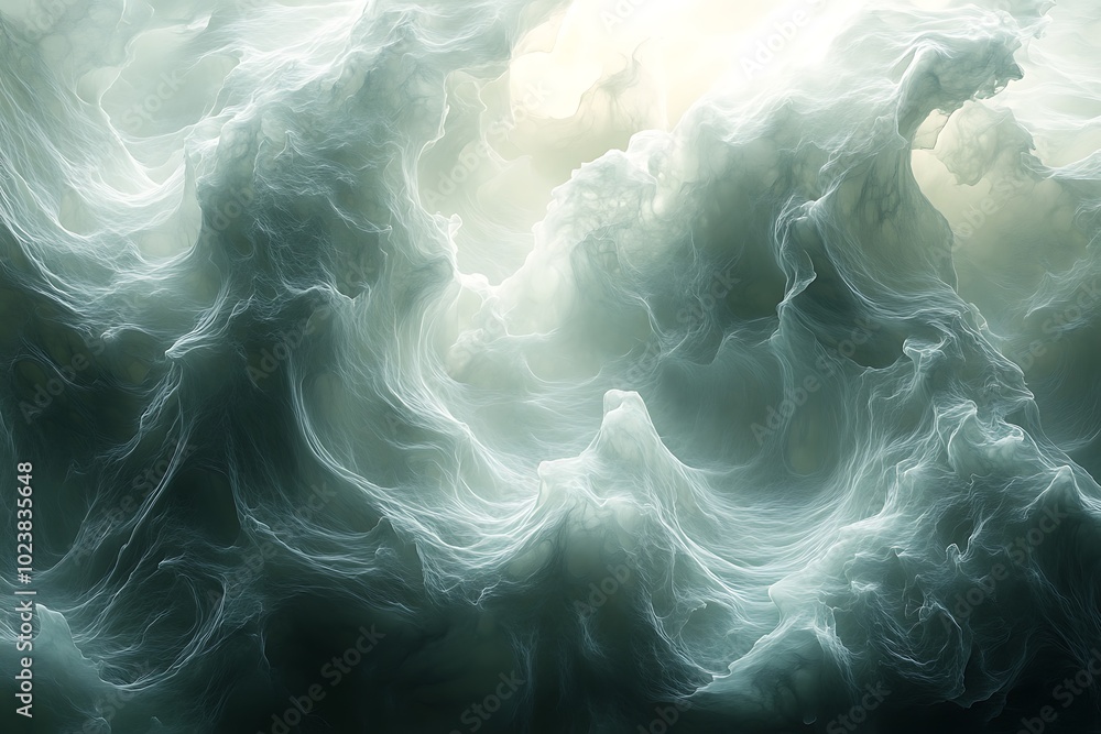 Abstract green and white ethereal background with a dreamy atmosphere Abstract green and white ethereal background with a dreamy atmosphere
