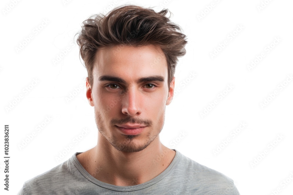 Fototapeta premium A guy in studio white background great looking