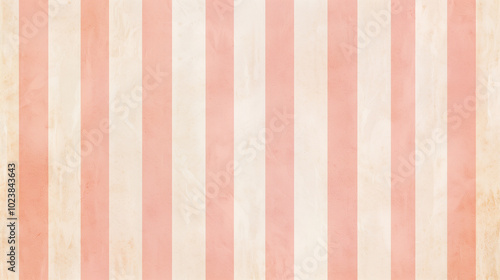 Watercolor wallpaper – delicate red stripe combined with white and beige, striped design.