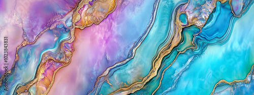 Colorful, iridescent abalone shell texture background, macro photography, detailed, watercolor