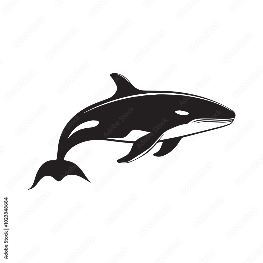 Obraz premium black whale,fish, dolphin, shark, animal, sea, vector, ocean, blue, cartoon, illustration, white, isolated, water, mammal, marine, fin, underwater, silhouette, nature, art, swimming, wildlife, black, 