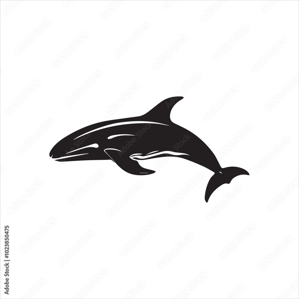 Fototapeta premium silhouette of a dolphin,fish, dolphin, shark, animal, sea, vector, ocean, water, illustration, cartoon, logo, silhouette, fin, nature, mammal, marine, underwater, swimming, tattoo, blue, art,