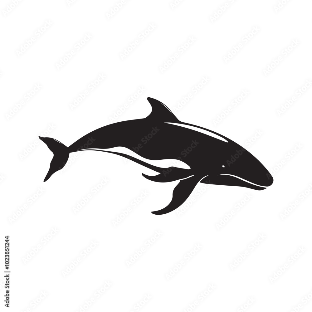 Fototapeta premium silhouette of a dolphin,fish, dolphin, shark, animal, sea, vector, ocean, water, illustration, cartoon, logo, silhouette, fin, nature, mammal, marine, underwater, swimming, tattoo, blue, art,