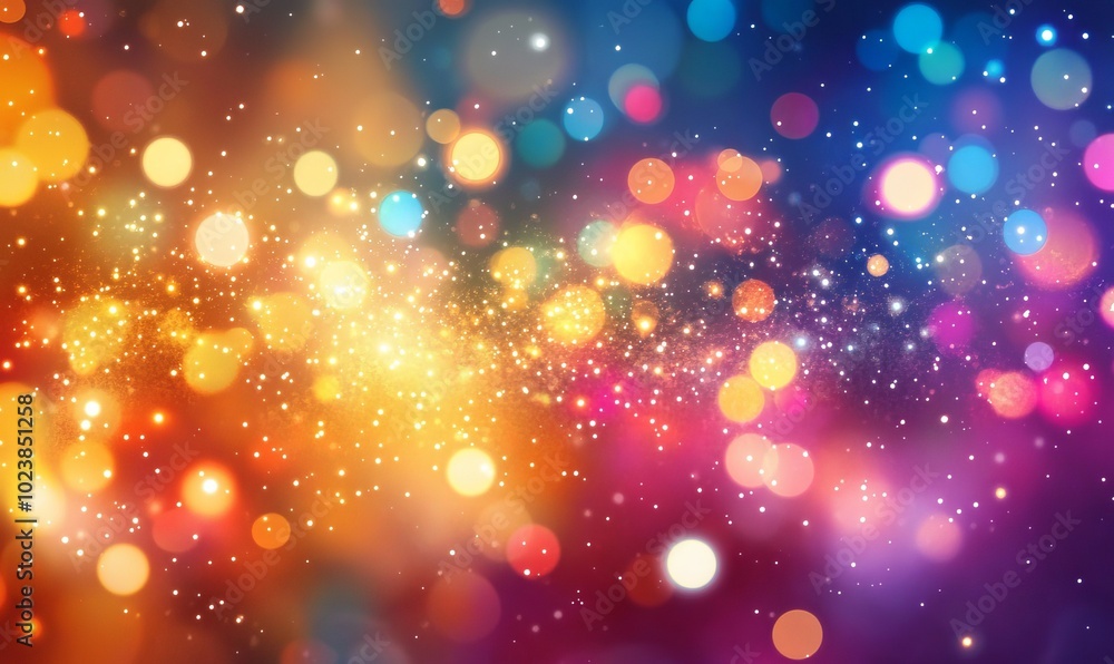 A bright, colorful background with a lot of sparkles A bright, colorful background with a lot of sparkles