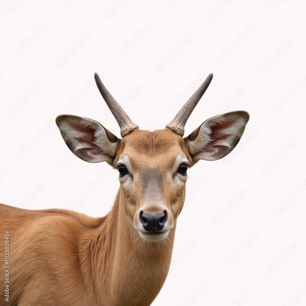 Lone deer against backdrop setting Lone deer against backdrop setting