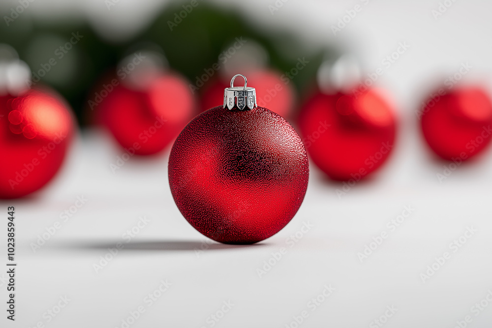 Close-up of red Christmas ornament with blurred background. Perfect for holiday decor, festive designs, Christmas cards, and seasonal celebration imagery. Close-up of red Christmas ornament with blurred background. Perfect for holiday decor, festive designs, Christmas cards, and seasonal celebration imagery.