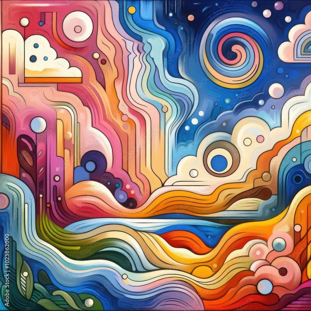 A series of illustrations that visually represent various emotions through abstract landscapes, where colors and shapes evoke feelings like joy, sadness, and tranquility A series of illustrations that visually represent various emotions through abstract landscapes, where colors and shapes evoke feelings like joy, sadness, and tranquility
